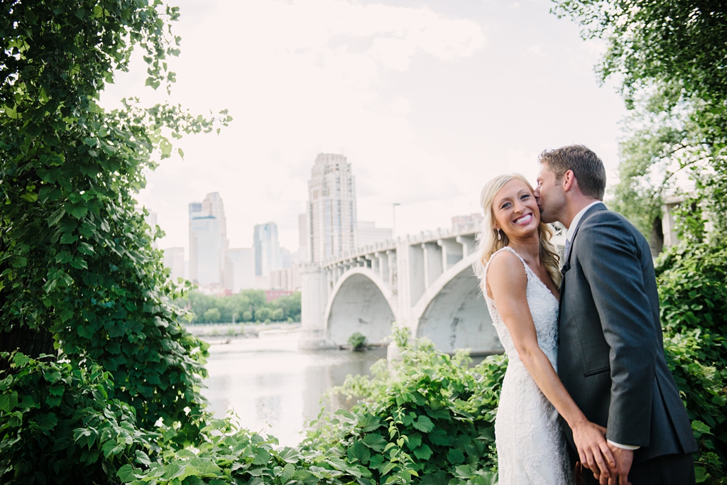 bride and groom portraits at St anthony Main