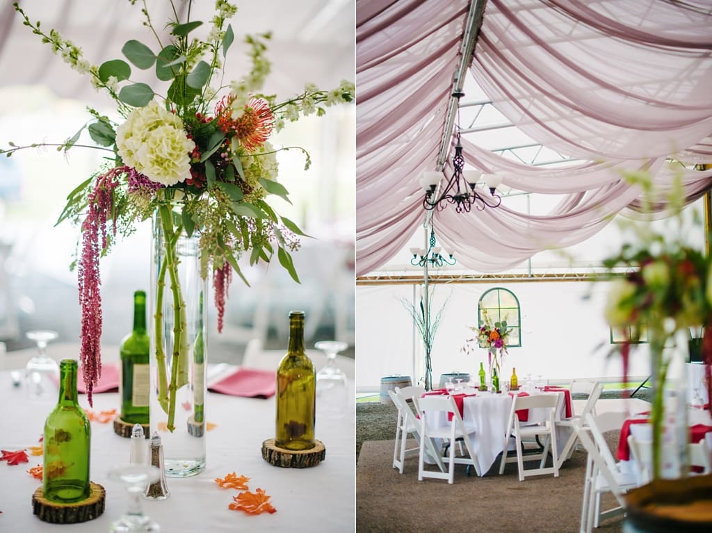 tent wedding reception at wisconsin winery