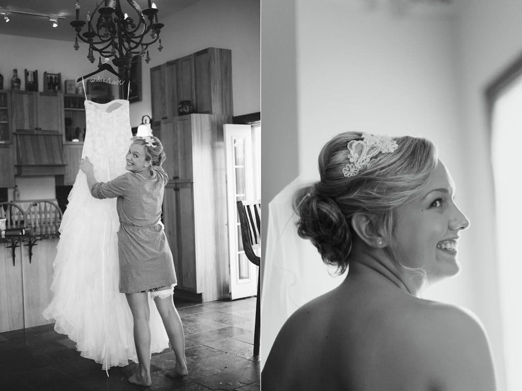 bride getting ready before wisconsin wedding