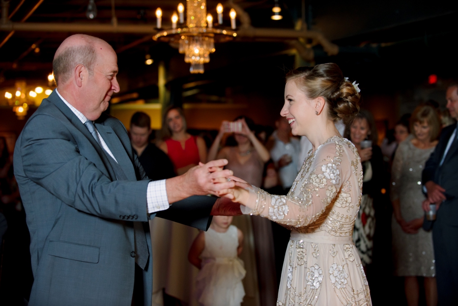 bride dancing with father at minnesota wedding