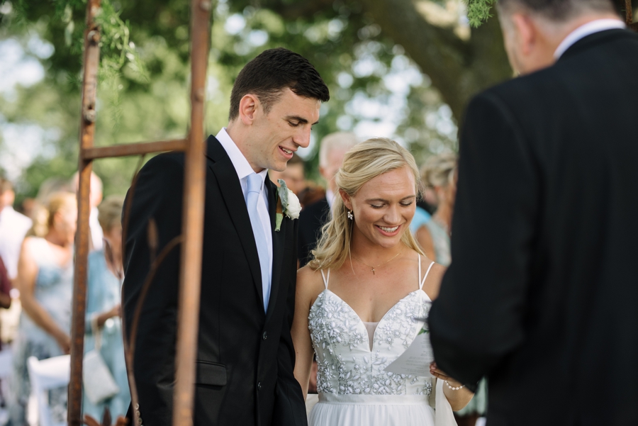 bride and groom outdoor ceremony photos