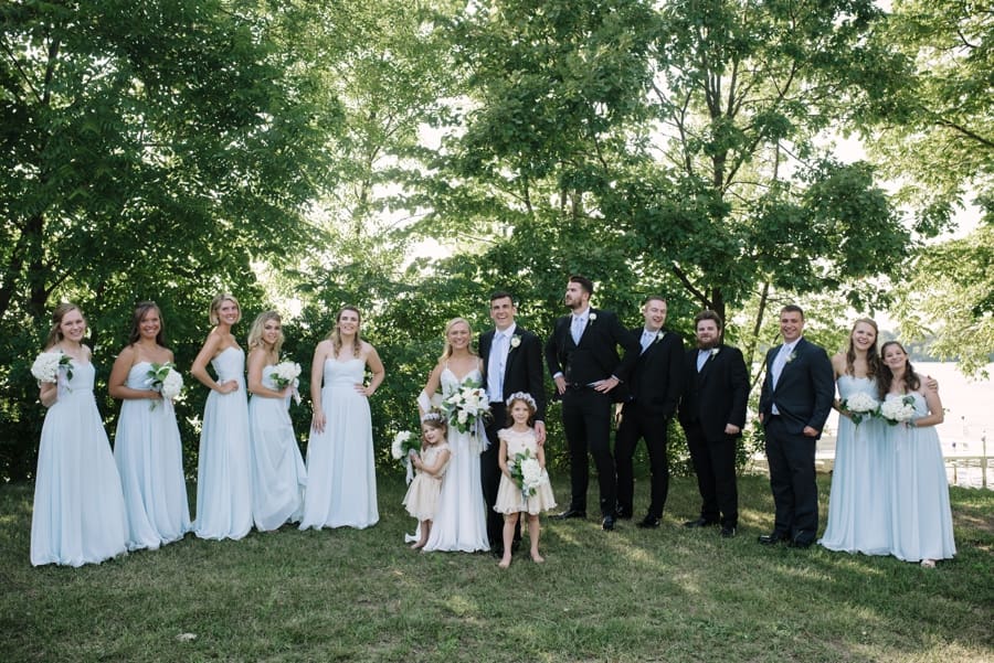 wisconsin wedding outdoor bridal party photos