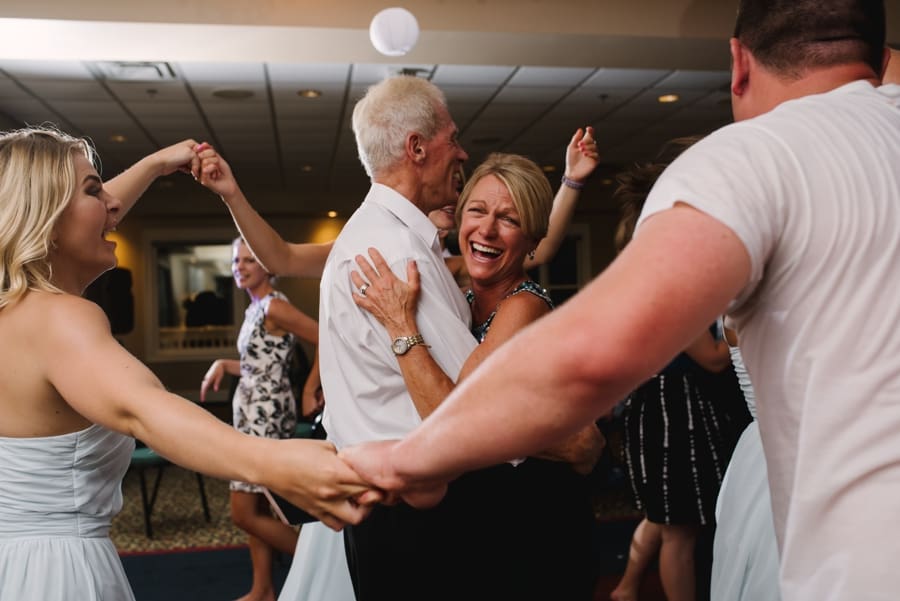 fun reception photos of guests dancing