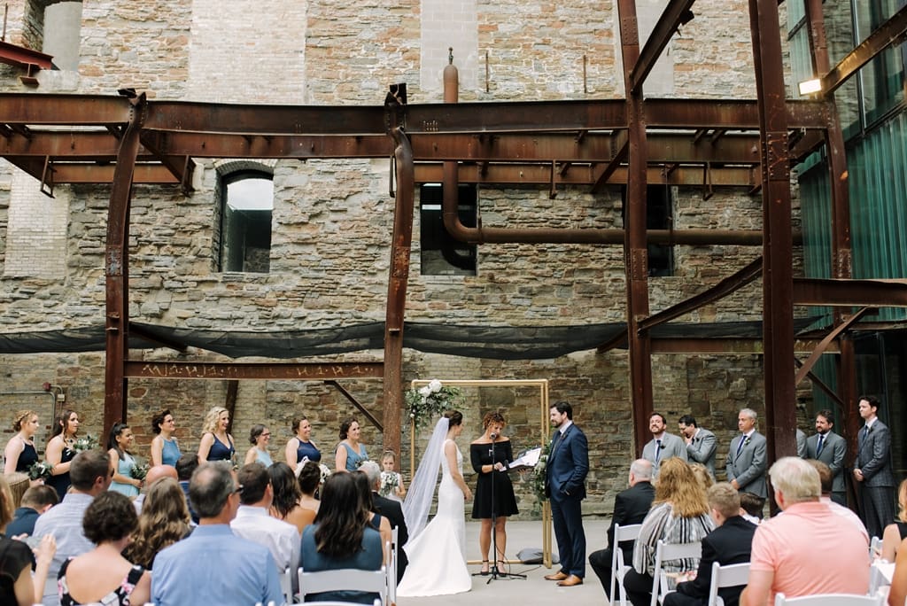 wedding ceremony at mill city museum minneapolis