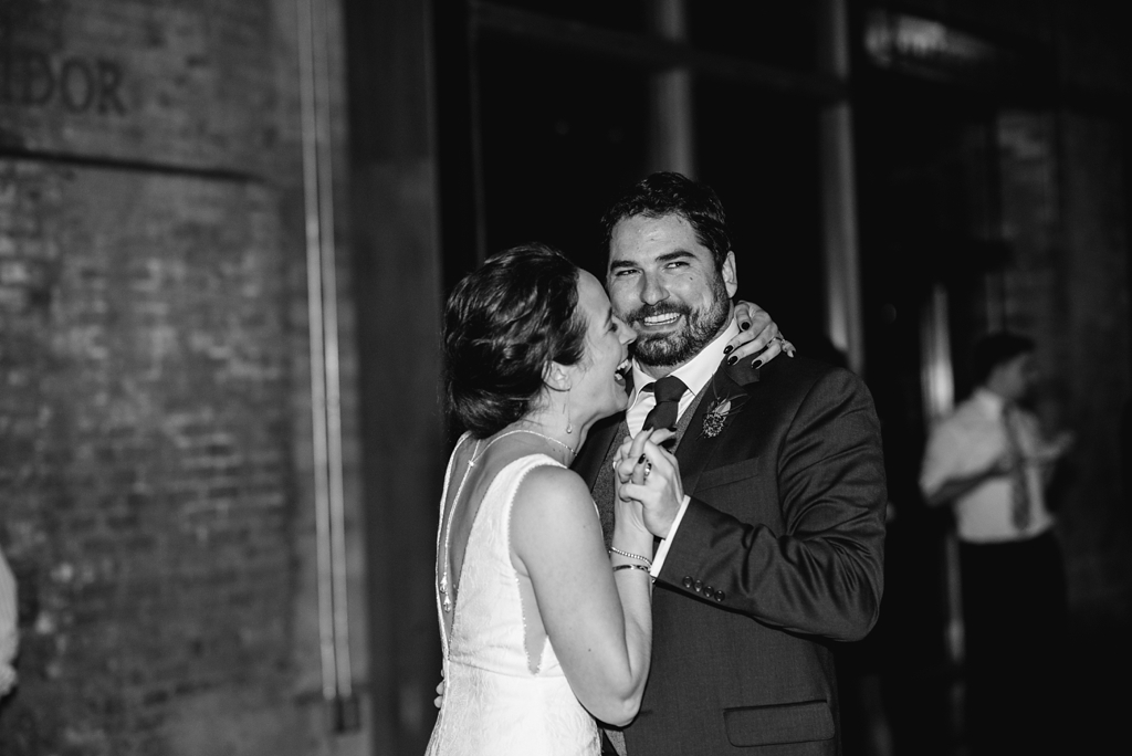 newlyweds have first dance at reception