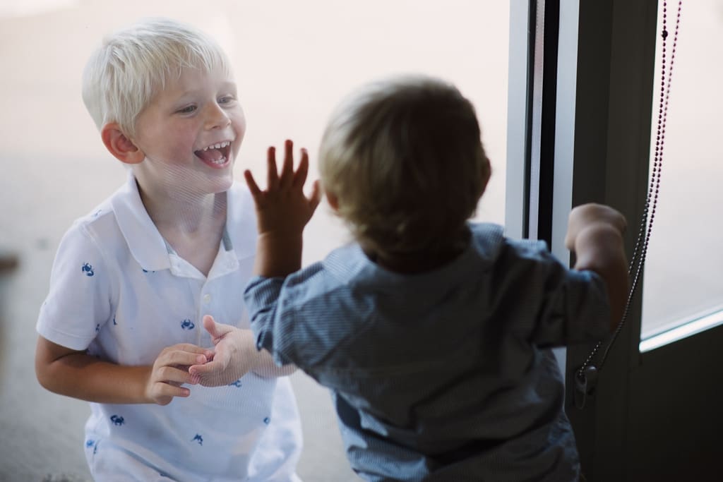 kids playing at wedding reception