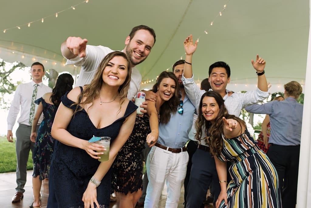 lake minnetonka backyard wedding reception dance floor