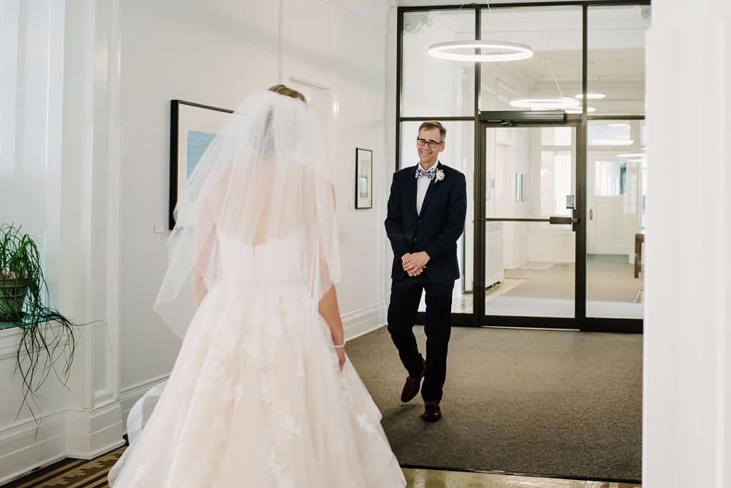 father of bride first look