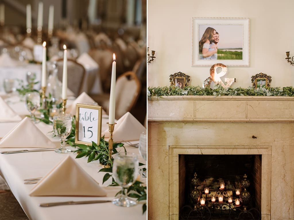 wedding reception details at gale mansion event center minnesota