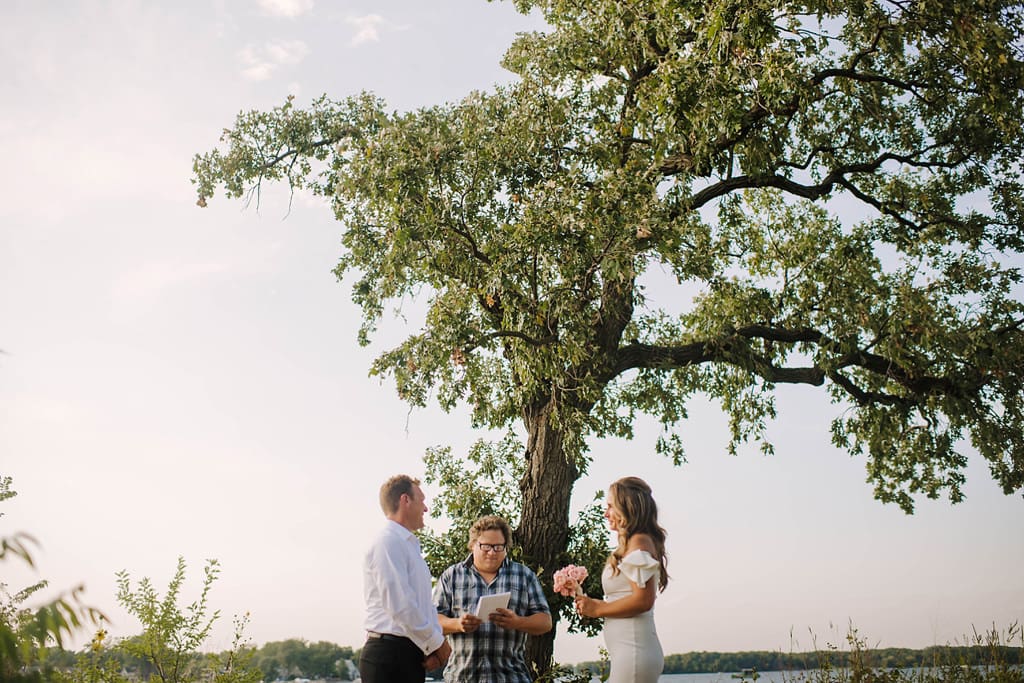 excelsior lake elopement beneath tree