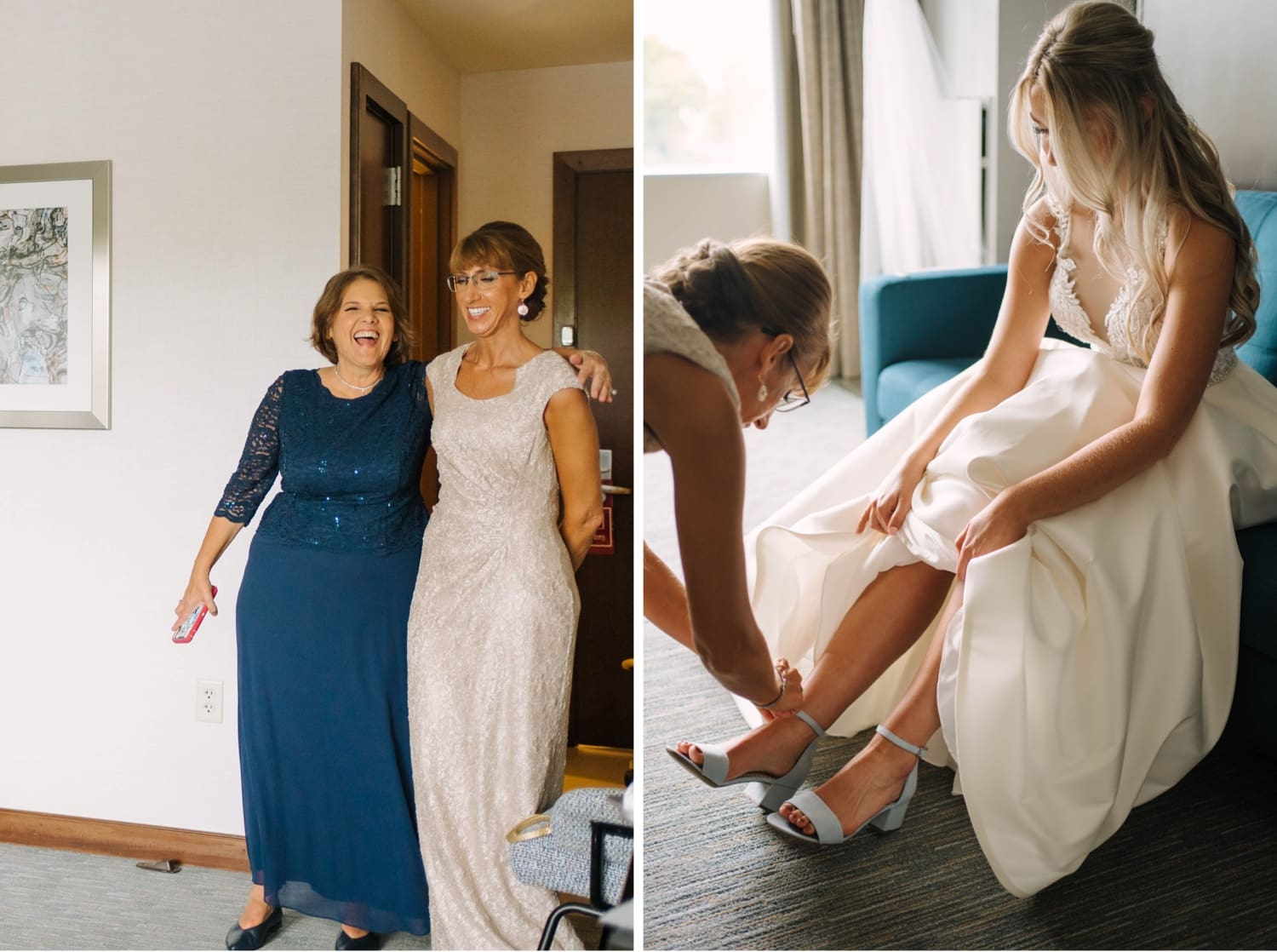 getting ready at minnesota valley country club wedding