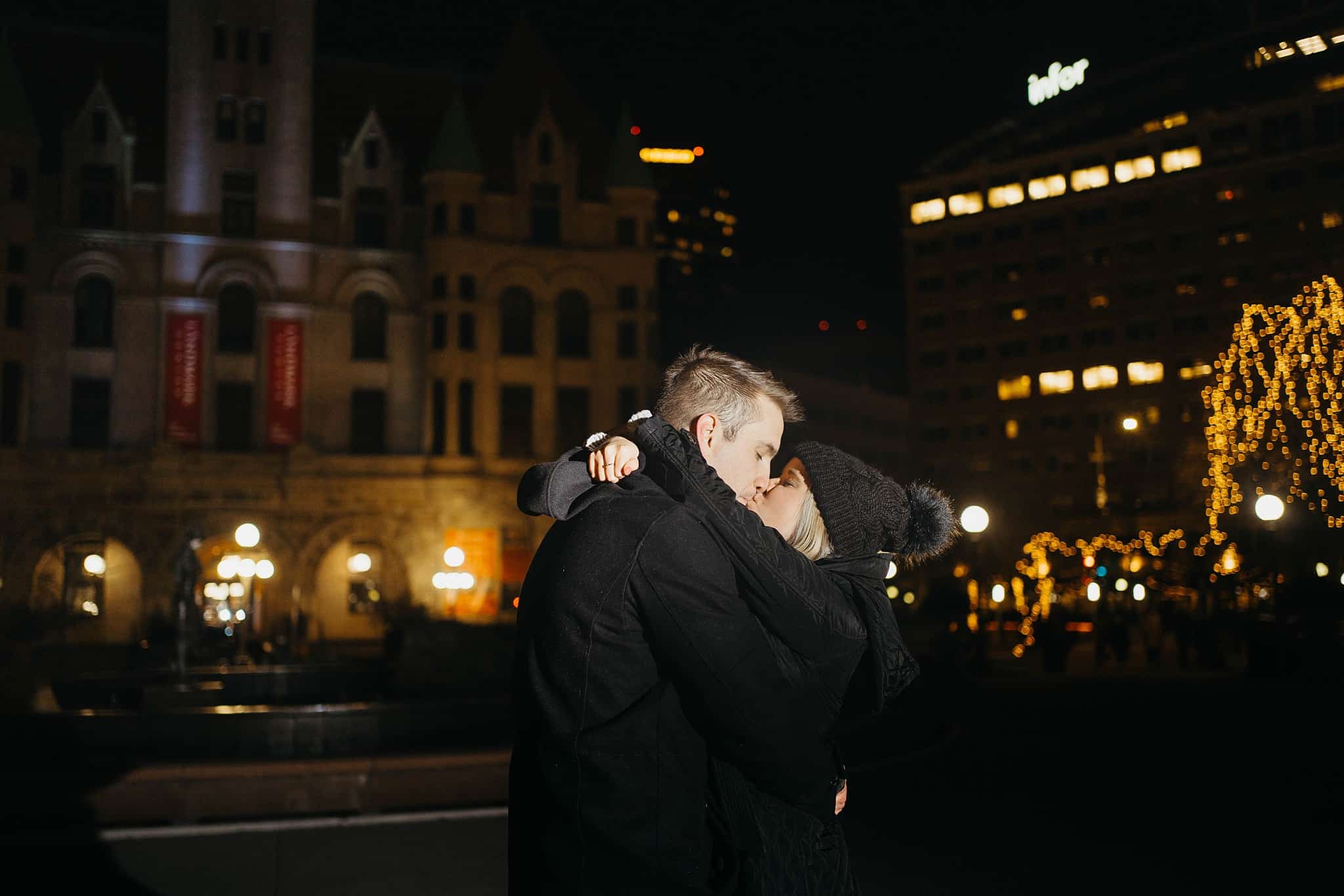 winter engagement session rice park st paul