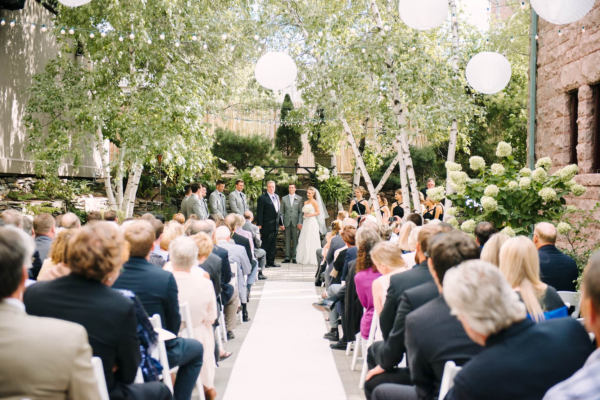 Ceremony at the Minneapolis Van Dusen Courtyard